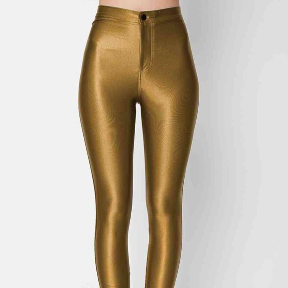 American Apparel Gold Disco Pants